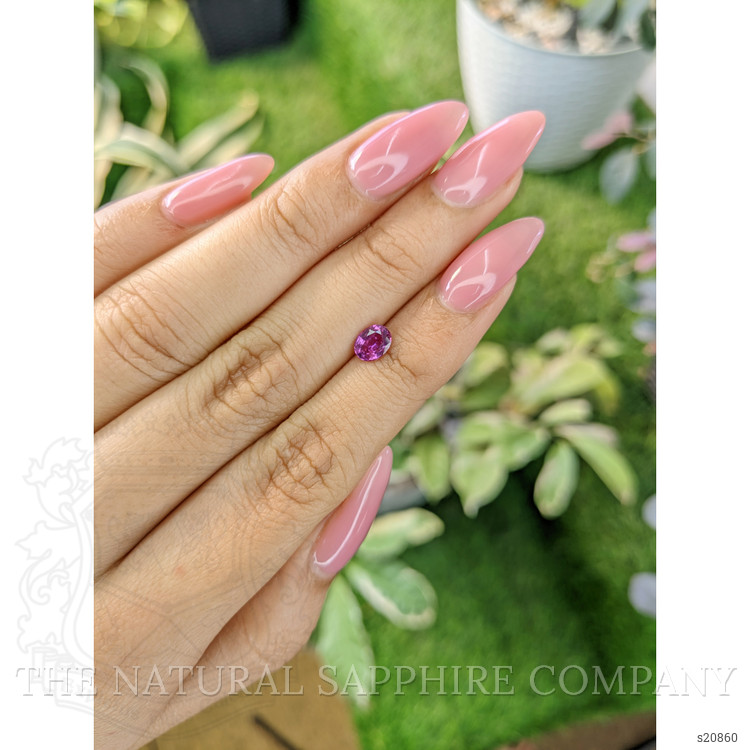 0.70 Ct. Purplish Pink Sapphire from Ceylon (Sri Lanka)