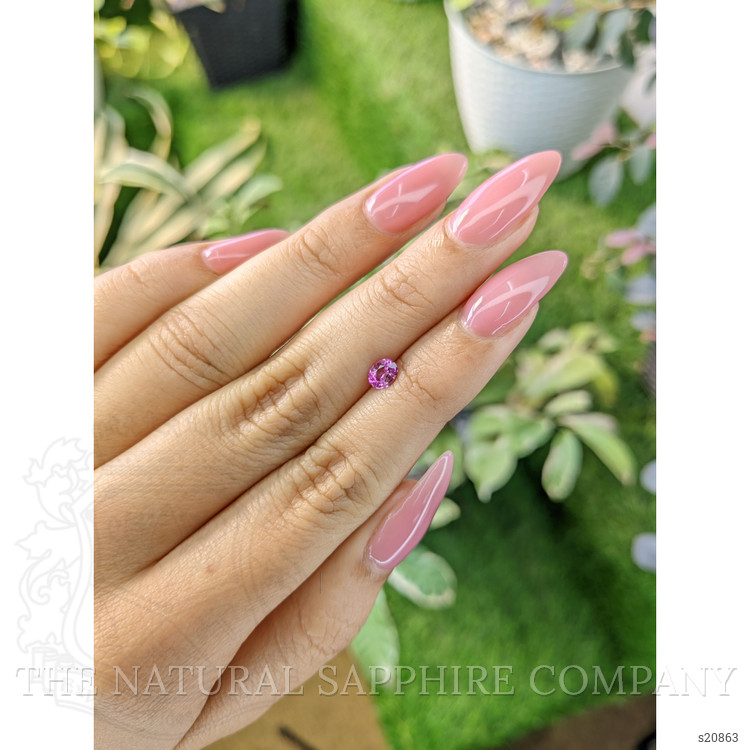 0.44 Ct. Purplish Pink Sapphire from Ceylon (Sri Lanka)