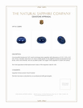 3.87 Ct. Blue Cabochon Sapphire from Ceylon (Sri Lanka) Appraisal