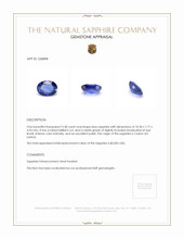 3.38 Ct. Blue Sapphire from Ceylon (Sri Lanka) Appraisal