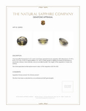 4.22 Ct. Greenish Brown Sapphire from Ceylon (Sri Lanka) Appraisal