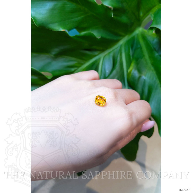 3.06 Ct. Orangish Yellow Sapphire from Ceylon (Sri Lanka)
