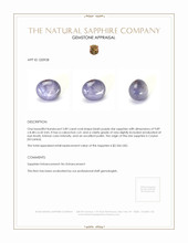 5.89 Ct. Bluish Purple Star Sapphire from Ceylon (Sri Lanka) Appraisal