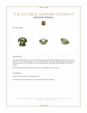 1.28 Ct. Green Sapphire from Ceylon (Sri Lanka) Appraisal