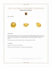 1.47 Ct. Yellow Sapphire from Ceylon (Sri Lanka) Appraisal