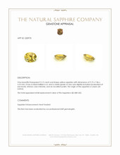 3.12 Ct. Yellow Sapphire from Ceylon (Sri Lanka) Appraisal
