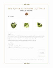 1.37 Ct. Green Sapphire from Ceylon (Sri Lanka) Appraisal