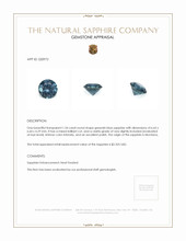 1.34 Ct. Sapphire from Montana Appraisal