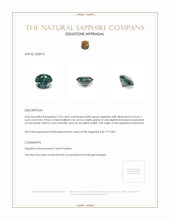 1.22 Ct. Bluish Green Sapphire from Montana Appraisal