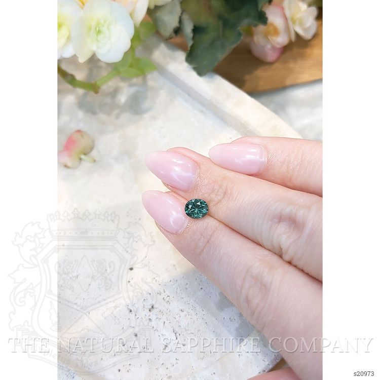 1.22 Ct. Bluish Green Sapphire from Montana
