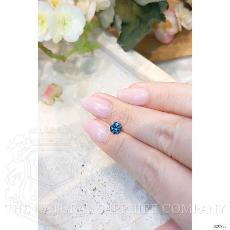 0.94 Ct. Greenish Blue Sapphire from Montana
