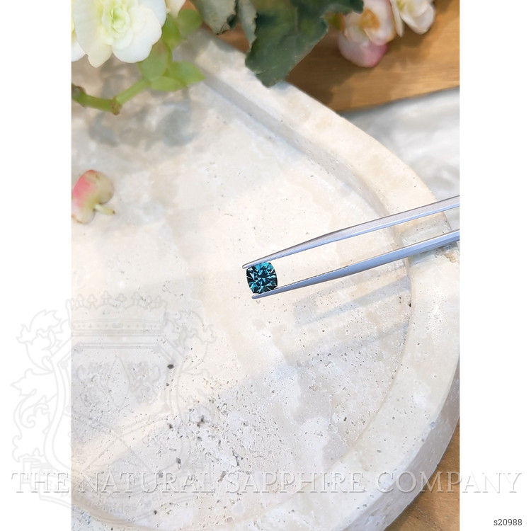 1.37 Ct. Greenish Blue Sapphire from Montana