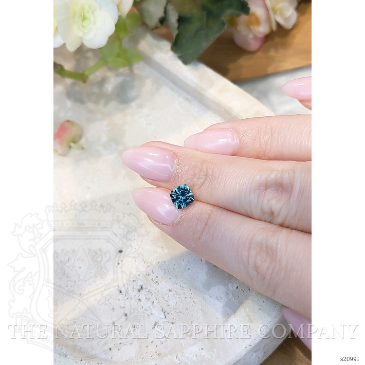 1.59 Ct. Greenish Blue Sapphire from Montana