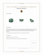 1.17 Ct. Green Sapphire from Montana Appraisal