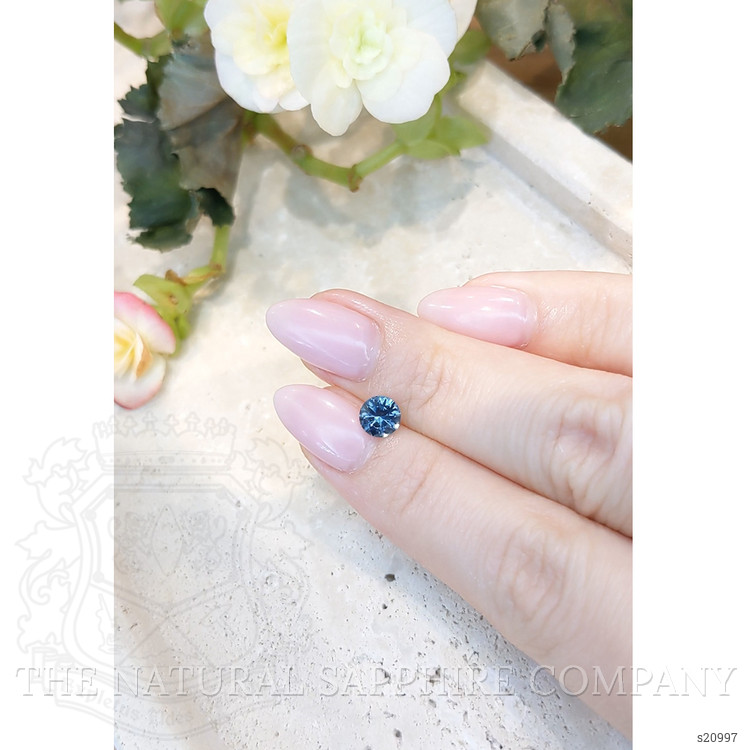 0.82 Ct. Greenish Blue Sapphire from Montana