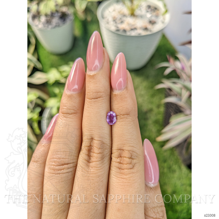 0.74 Ct. Pinkish Purple Sapphire from Ceylon (Sri Lanka)