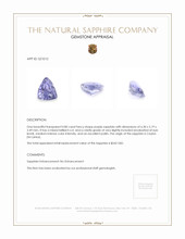 0.80 Ct. Purple Sapphire from Ceylon (Sri Lanka) Appraisal