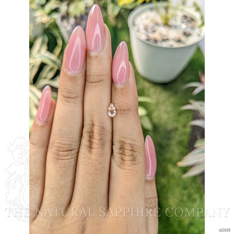 0.57 Ct. Peach Sapphire from Ceylon (Sri Lanka)