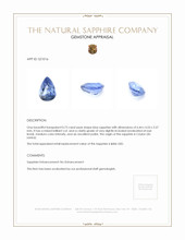 0.73 Ct. Blue Sapphire from Ceylon (Sri Lanka) Appraisal
