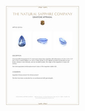 0.73 Ct. Blue Sapphire from Ceylon (Sri Lanka) Appraisal