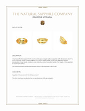 0.87 Ct. Orangish Yellow Sapphire from Ceylon (Sri Lanka) Appraisal