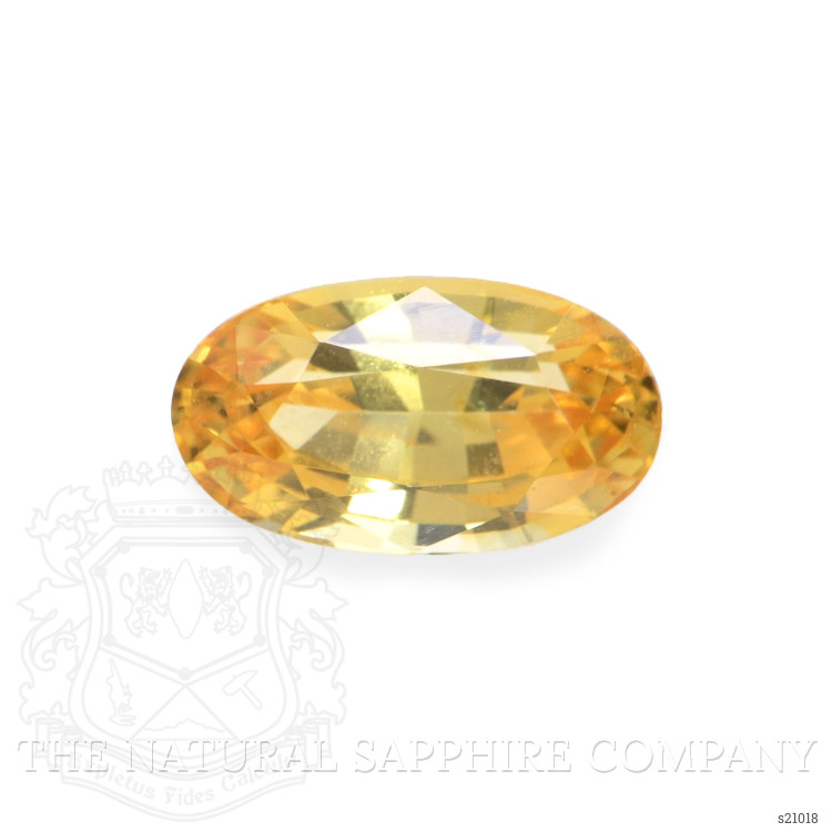 0.87 Ct. Orangish Yellow Sapphire from Ceylon (Sri Lanka)