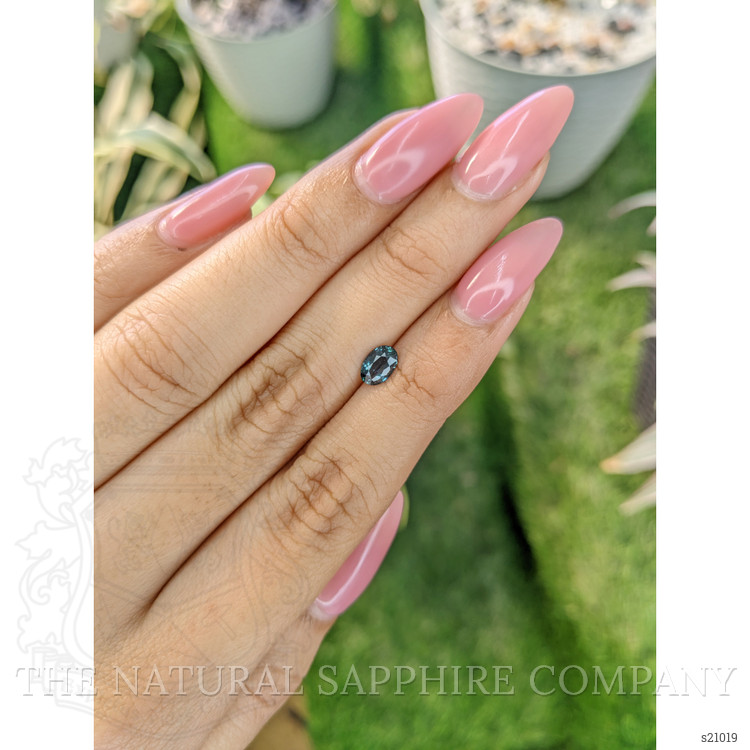 0.68 Ct. Bluish Green Sapphire from Ceylon (Sri Lanka)