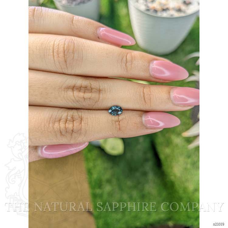 0.68 Ct. Bluish Green Sapphire from Ceylon (Sri Lanka)