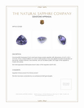 0.60 Ct. Purple Sapphire from Ceylon (Sri Lanka) Appraisal