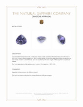 0.60 Ct. Purple Sapphire from Ceylon (Sri Lanka) Appraisal
