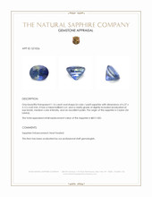1.16 Ct. Bi Color / Parti Sapphire from Ceylon (Sri Lanka) Appraisal
