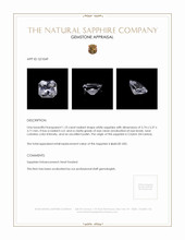 1.10 Ct. White Sapphire from Ceylon (Sri Lanka) Appraisal