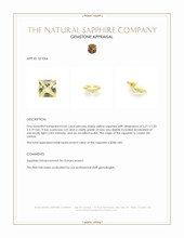 0.65 Ct. Yellow Sapphire from Ceylon (Sri Lanka) Appraisal