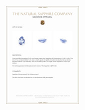 0.65 Ct. Blue Sapphire from Ceylon (Sri Lanka) Appraisal