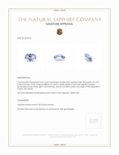 0.65 Ct. Purplish Blue Sapphire from Ceylon (Sri Lanka) Appraisal