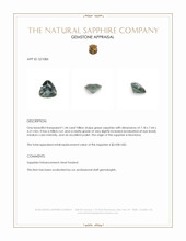 1.44 Ct. Green Sapphire from Montana Appraisal