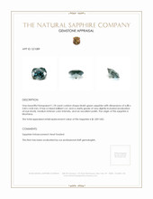 1.18 Ct. Bluish Green Sapphire from Montana Appraisal
