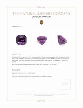 1.97 Ct. Purple Sapphire from Ceylon (Sri Lanka) Appraisal