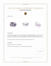 1.60 Ct. Purplish Pink Sapphire from Ceylon (Sri Lanka) Appraisal