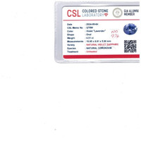 4.51 Ct. Violet Sapphire from Ceylon (Sri Lanka) Scan Report