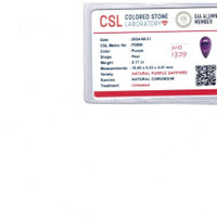 2.17 Ct. Purplish Pink Sapphire from Ceylon (Sri Lanka) Scan Report