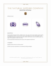 2.82 Ct. Pinkish Purple Sapphire from Ceylon (Sri Lanka) Appraisal