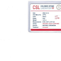 1.89 Ct. Peach Sapphire from Ceylon (Sri Lanka) Scan Report