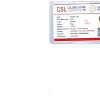 2.76 Ct. Yellow Sapphire from Ceylon (Sri Lanka) Scan Report