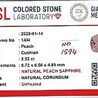 2.52 Ct. Pink Sapphire from Ceylon (Sri Lanka) Scan Report