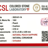 2.52 Ct. Pink Sapphire from Ceylon (Sri Lanka) Scan Report
