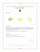 3.34 Ct. Yellow Sapphire from Ceylon (Sri Lanka) Appraisal