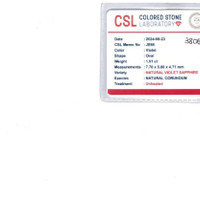 1.91 Ct. Sapphire from Ceylon (Sri Lanka) Scan Report