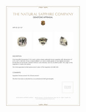 2.35 Ct. Yellowish Brown Sapphire from Ceylon (Sri Lanka) Appraisal