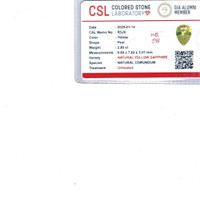 2.80 Ct. Yellow Sapphire from Ceylon (Sri Lanka) Scan Report
